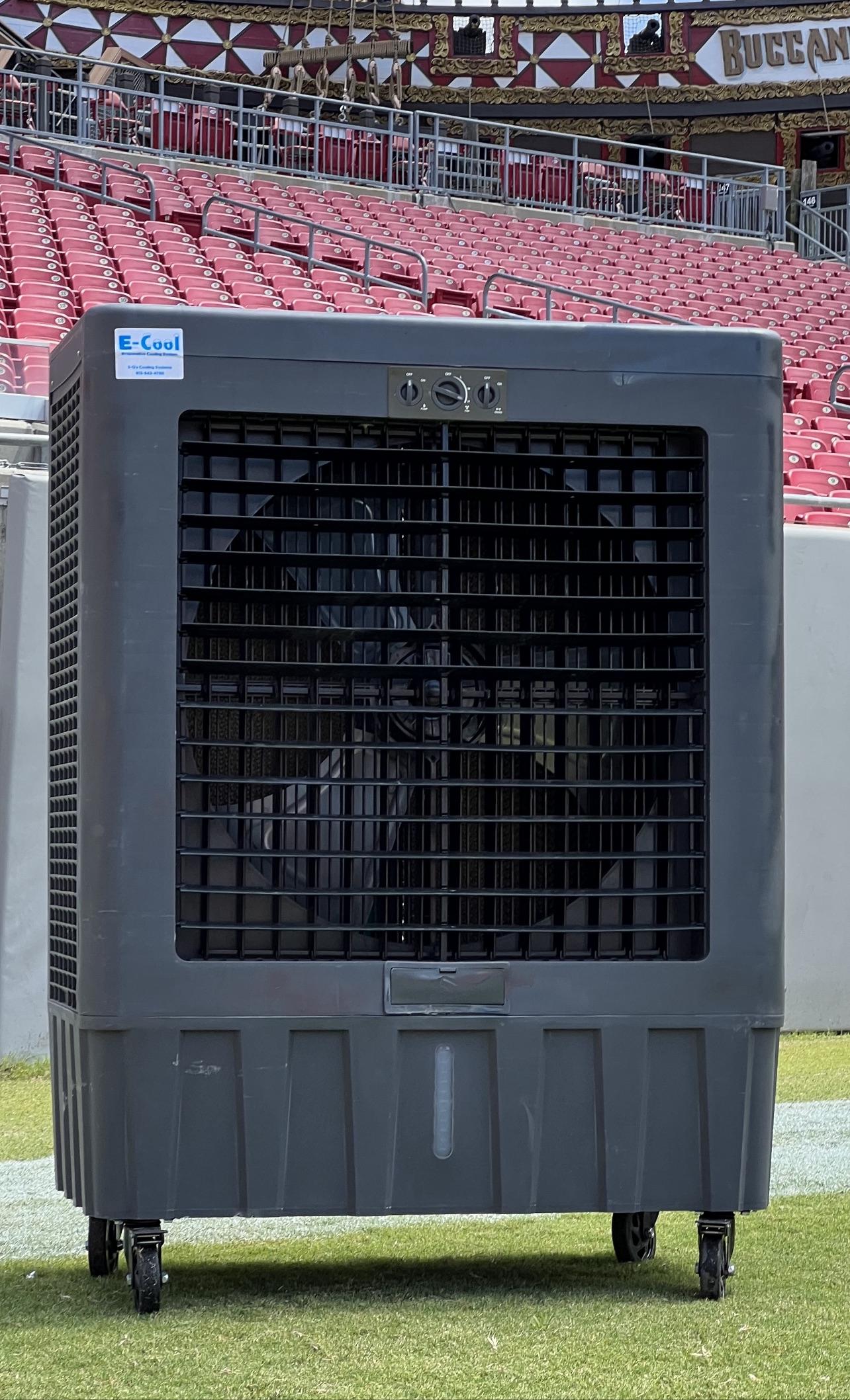 E-Cool air cooler at stadium.