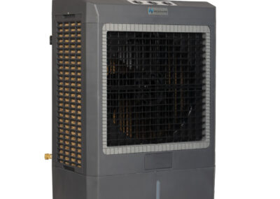 Portable evaporative cooler on wheels