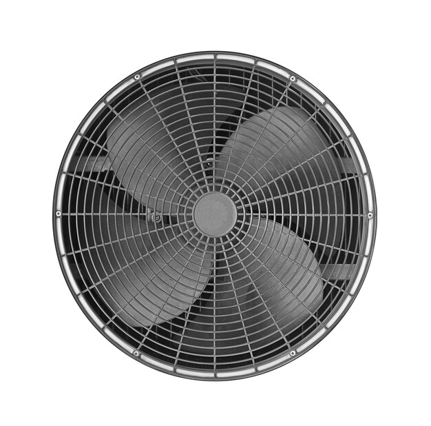 Circulation Fan Ceiling fan with four blades and protective grill